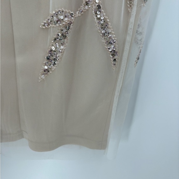 adrianna papell Embellished Mesh Sequin Cocktail wedding Formal Gown dress 2 NWT - Picture 8 of 16